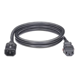 [EP1314048X125] Cable de Alimentación Eléctrica Con Bloqueo de Seguridad, de IEC C14 a IEC C13, 1.2 Metros de Largo, Color Negro, 1 Pieza | EP1314048X125