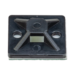 [SMP16A-C0] Montaje-Sujetador Adhesivo STRONGHOLD de 4 Vías de 1" x 1" x 1/4", Color Negro,  Nylon 6.6 Retardante de Llamas V-2, Paquete de 100pz | SMP16A-C0