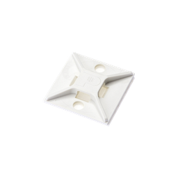 [ABM2S-A-C] Montaje-Sujetador Para Cable de 4 Vías, con Adhesivo, 25.4 x 25.4mm (1in x 1in), Color Blanco, Uso en Interior, 1 pieza | ABM2S-A-C