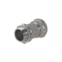 [HUB-2904] Conector Recto Compresión de Acero Galvanizado para Pared Delgada de 1" . | HUB-2904