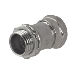 [HUB-2902] Conector Recto Compresión de Acero Galvanizado para Pared Delgada de 1/2" . | HUB-2902
