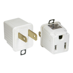 [SYS-136074] Adaptador clavija de aterrizado a polarizado 2 piezas ABS | SYS-136074