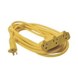 [SYS-136050] Extensión Eléctrica Tipo Abanico Uso Rudo 8 metros/ 127 V CA - 10 A Máximo / Color Amarilla. | SYS-136050