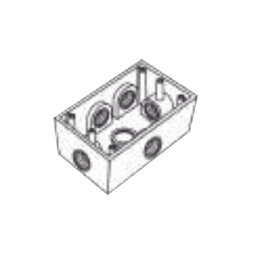 [RR-0289] Caja Condulet FS de 1/2" (12.7 mm) con seis bocas a prueba de intemperie. | RR-0289