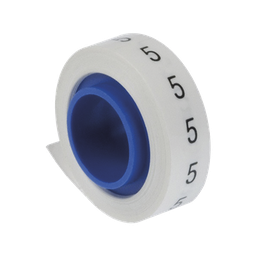 [PMDR-5] Rollo de Etiquetas Marcadoras, Pre-Impresos con el Número 5, de 2.4 Metros (7.87 Pies), Color Blanco | PMDR-5