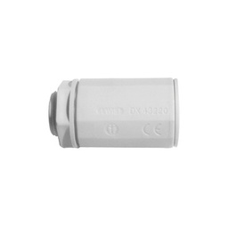 [DX-43-232] Conector de tubería rígida a caja (Racor), PVC Auto-extinguible, de 32 mm | DX-43-232