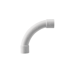 [DX-40-140] Curva de radio estrecho para tubería rígida, recomendado para cables de datos, PVC Auto-extinguible, de 40 mm | DX-40-140