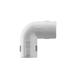 [DX-40-316] Unión en "L" (Codo) para tubería rígida, recomendado para cable eléctrico, PVC Auto-extinguible, de 16 mm | DX-40-316