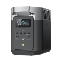 [EFD-350] EcoFlow DELTA 2 MAX | Estación de Energía Portátil 2048Wh Litio LFP / 6 AC 2400 W (Max. 3400W) / 2 USB-C 100W / Capacidad para Aumentar Respaldo / Soporta Cargador de Coche 10A a 12.6V / Conectividad WiFi y Bluetooth (App) / Carga Sol | EFD-350