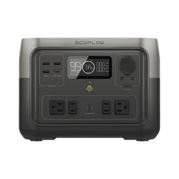 [EFR610] EcoFlow River 2 Max | Estación de Energía Portátil 512Wh Litio LFP / 4 AC 500 W (Max. 1000W) / 1 USB-C 100W / 3 USB -A 12W / Cargador de Coche 8A a 12 o 24V / Conectividad WiFi y Bluetooth (App) / Carga Solar 220W Max. | EFR610