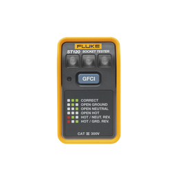 [ST120] Probador de Tomacorriente Eléctrico Estándar o GFCI, Con LEDs de Alto Brillo y Gráfico Incluido Para Verificar Rápida y Fácilmente el Cableado | ST120