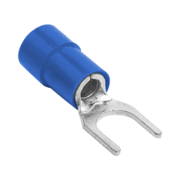 [RB1157-100] Terminal tipo horquilla ( espada ) aislada / 16 - 14 AWG / Azúl / Paquete de 25 piezas. | RB1157-100