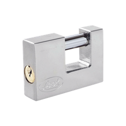 [SYS-L22-C70-ECSB] Candado para Cortina Metálica / Medida 70 mm/ Acabado Cromo Satinado/ Nivel de Seguridad 6 / Llave Estándar. | SYS-L22-C70-ECSB