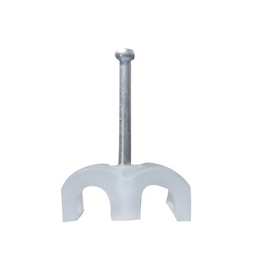 [TD-C46] Grapa doble para cable redondo de 4mm color transparente (100pzs) (3401-00100) | TD-C46