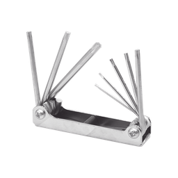 [SYS-ALLFTN8] Juego de 8 llaves hexagonales Torx® tipo navaja, estuche metálico. | SYS-ALLFTN8