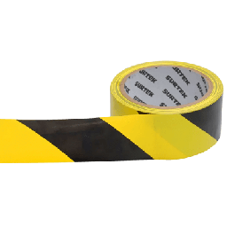 [SYS-138060] Cinta de Señalización / Adhesivo Acrílico / Espesor 0.105 mm / Colores Amarillo-Negro / Ancho 48 mm / Largo 18 m / Alta Visibilidad | SYS-138060