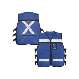 [SYS-USC-H43] Chaleco Reflejante con 6 Bolsas Externas / 6 Broches ajustables / Talla Extra Grande. | SYS-USC-H43