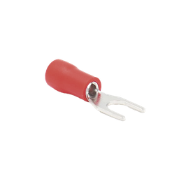 [RA1147] Terminal tipo horquilla ( espada ) aislada / 22 - 16 AWG / Rojo / Paquete de 25 piezas. | RA1147