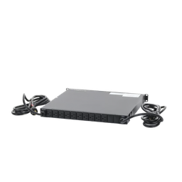 [NPATS11002] PDU Monitoreable de Transferencia Automática ATS (Fuente Redundante), Con 10 Salidas 5-15R,   Enchufes de Entrada L5-20P, Instalación Horizontal de 19in, 1UR, 20 Amp, 120 Vca | NPATS11002
