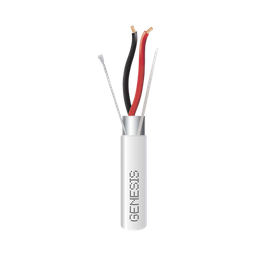 [3221-5012] Carrete de 152 Metros (500 Pies) de Cable / 2 x 16 AWG / Blindado / Plenum / Color Blanco / Para Aplicaciones de Audio, Seguridad y Control | 3221-5012