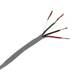 [92-70] Bobina de 305 Metros (1000 Pies) / Cable de Cobre / 4 X 18 AWG / Tipo Alarmas UL / Para Interior / Color Gris / Para Aplicaciones de Alarmas de Intrusión / Interfonos / TV Porteros / y Multi-Propósito / Hecho en México | 92-70
