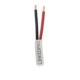 [LP218W/1000] Cable 305 Metros (1000 Pies): 2 x 18 AWG, Color Blanco, CM, Para Sistemas de Seguridad y Alarmas | LP218W/1000
