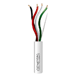 [5474-5501] Bobina de 152 Metros (500 Pies) de Cable / 4 x 16 AWG / Cable Audacious / Riser / Libre de Oxígeno / Color Blanco / Aplicaciones de Alarmas de Intrusión y Automatización | 5474-5501