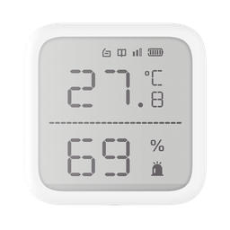 [DS-PDTPH-E-WB] (AX PRO) Detector de Temperatura y Detector de Humedad Inalámbrico / 2.7" de Tamaño / Uso en Interior / Rango de Detección desde  -35°C hasta 99°C | DS-PDTPH-E-WB