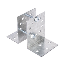 [BASESYSPOST-R2] Base Multiposición para postes de paso o esquina en cercos electricos 100% Acero galvanizado. | BASESYSPOST-R2