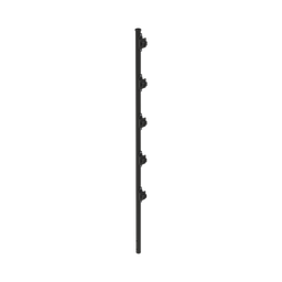[SYS-POST-3B] Poste con 5 Aisladores de PASO  para Cerca Electrificada. Tubo Galvanizado de 1.2m, cal. 18 de 1" Diam. + Pintura Negra Aplicación en Polvo. | SYS-POST-3B