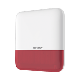 [DS-PS1-E-WB/R] (AX PRO) Sirena Inalámbrica con Estrobo Rojo para Exterior IP65 / 110 dB | DS-PS1-E-WB/R