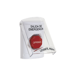 [SS2322EX-ES] Botón de Emergencia, Texto en Español, Tapa Protectora de Policarbonato Súper Resistente, Restablecimiento con Llave | SS2322EX-ES