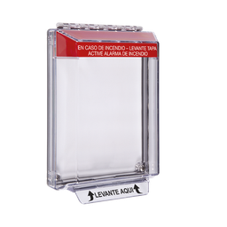 [STI-14010FR-ES] Cubierta Universal Transparente de Bajo Perfil y Texto de Incendio en Español | STI-14010FR-ES