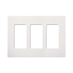 [SC-3-SW] Tapa Color Blanco Snow para interruptor o dimmer Lutron, 3 gang, limpio y moderno | SC-3-SW