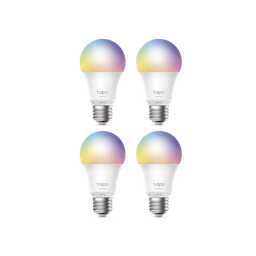 [TAPOL530E(4PACK)] Kit 4 Focos WIFI Multicolor, Intensidad y Color Regulables, Comandos de Voz Mediante Amazon Alexa/Google Assisten | TAPOL530E(4PACK)