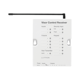[RRDVCRXWH] (RadoiRA2) Receptor de control para puertas de garage, regulador de iluminación. 120V, 4 salidas de relay y 2 entradas. Complementar con RRMAIN de RadioRa2 Lutron. | RRDVCRXWH