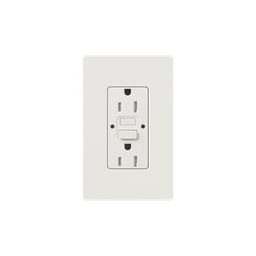 [CAR15GFSTWHS] Tomacorriente 125V 15A resistente a manipulaciones, color blanco. | CAR15GFSTWHS