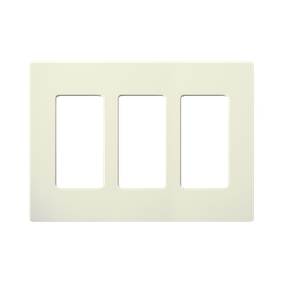 [SC3BI] Tapa Color Blanco Biscuit para interruptor o dimmer Lutron, 3 gang, limpio y moderno | SC3BI