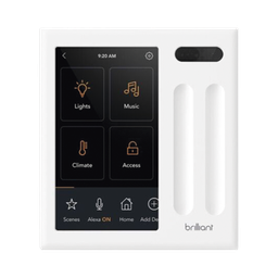 [BHA120USWH2C] Control touch desde su pantalla en pared, compatible con 2 cargas para controlar iluminación. | BHA120USWH2C