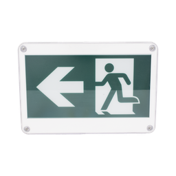 [SF-WSC] Letrero EXTERIOR de Señalización salida "Hombre Corriendo"/ Alto brillo / Uso en pared, lateral o techo / Batería de Respaldo Incluida con hasta 120 minutos de duración | SF-WSC