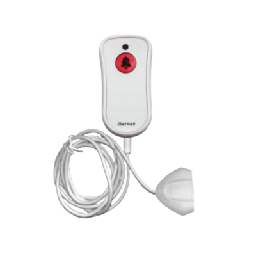 [NX0881/MG] Pulsador de Cama Blanco Antibacteriano / Botón Rojo de Alarma 20mm / Conector Magnético / Protección IP67 / Cable 2m Resistente al Fuego / Libre de Halógenos / Braille 'SOS' | NX0881/MG