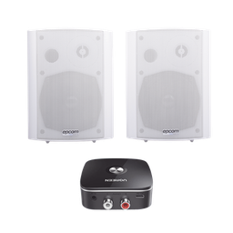 [SF775AW/BT] Kit  Altavoces + Modulo Receptor BT | Montaje en Pared | 2x20W RMS | Material ABS y Reja Metálica | Bracket de Metal | Color Blanco | SF775AW/BT