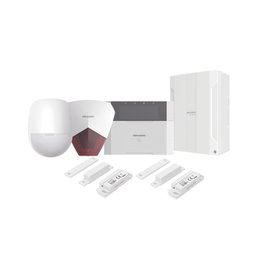 [DS-PHA64-LP/PACK(R)] KIT Panel de Alarma HYBRID PRO / 1 Panel Híbrido / 1 Teclado LCD / 1 PIR / 2 Contactos Magnéticos / 1 Sirena Roja | DS-PHA64-LP/PACK(R)