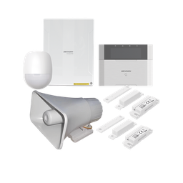 [DS-PHA64-LP/PACK(30W)] KIT Panel de Alarma  AX HYBRID PRO / 1 Panel Híbrido / 1 Teclado LCD / 1 PIR / 2 Contactos Magnéticos / 1 Sirena de 30 Watts | DS-PHA64-LP/PACK(30W)