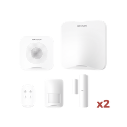 [AXHOME-KIT-GSM] (AX HOME) KIT de Alarma AX HOME / Incluye: 1 Hub con batería de respaldo / 1 Llavero / 1 PIR / 2 Contactos Magnéticos / 1 Sirena / Wi-Fi / 3G/4G / Compatible con Hik-Connect P2P y Hik-Partner PRO | AXHOME-KIT-GSM