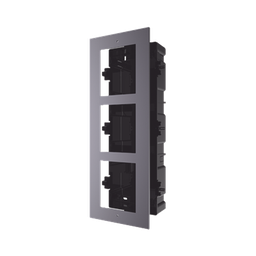 [DS-KD-ACF3] Base de 3 Espacios para EMPOTRAR Módulos de Videoporteros Hikvision | DS-KD-ACF3