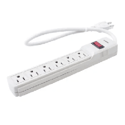 [SYS-136220] Multicontacto con Supresor de Picos 450 Joules, Voltaje de Entrada: 127 Vca NEMA 5-15P, Con 6 Salidas NEMA 5-15R. | SYS-136220
