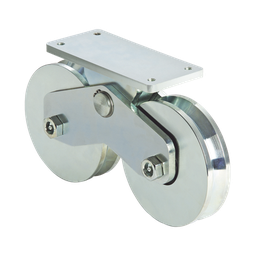 [1151-5622-001] 339V - Rueda Doble de 16 cm / Capacidad Para Puertas de hasta 1920 Kg / Canal Tipo V | 1151-5622-001