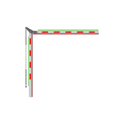 [307500825] Brazo Articulado 3 mts (1.5+1.5) con Iluminación para Barreras Hikvision Serie DS-TMG320 | 307500825