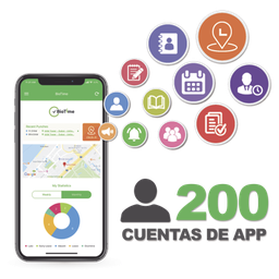 [BIOTIMEAPP200] Licencia para realizar checadas de asistencia desde Smartphone (APP) con envío de fotografía y ubicación por GPS / Compatible con BIOTIMEPRO / Licencia para 200 usuario | BIOTIMEAPP200